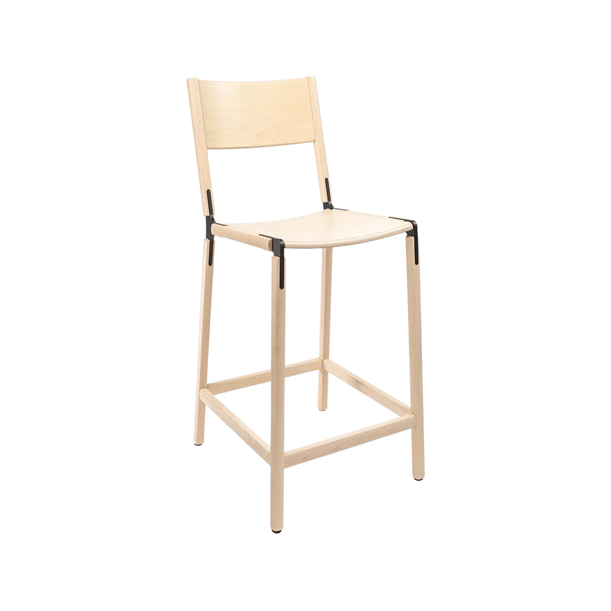 Backed Counter Stool — Linden — Wood