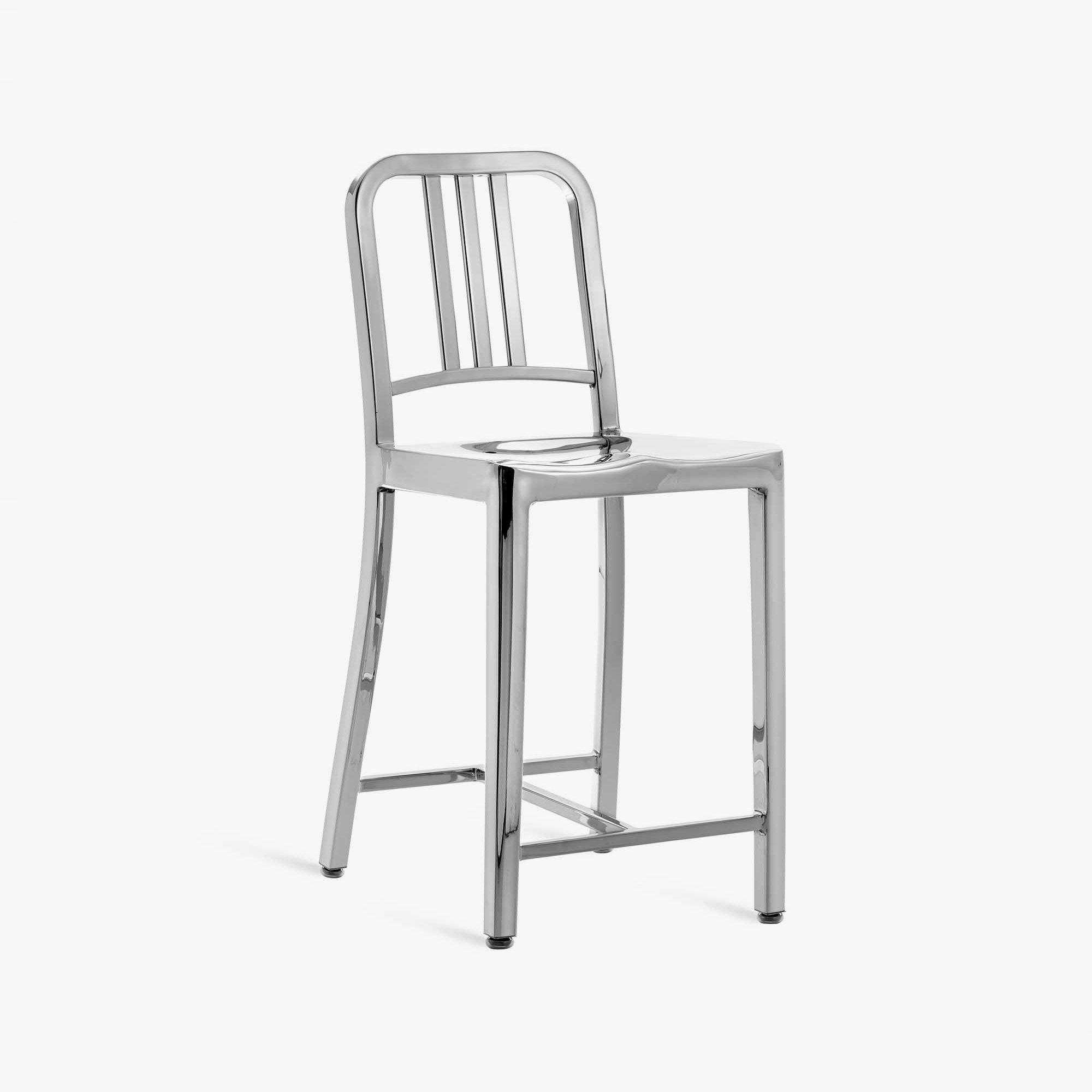 1006 Navy Aluminum Counter and Bar Stools by Emeco - Rarify Inc.