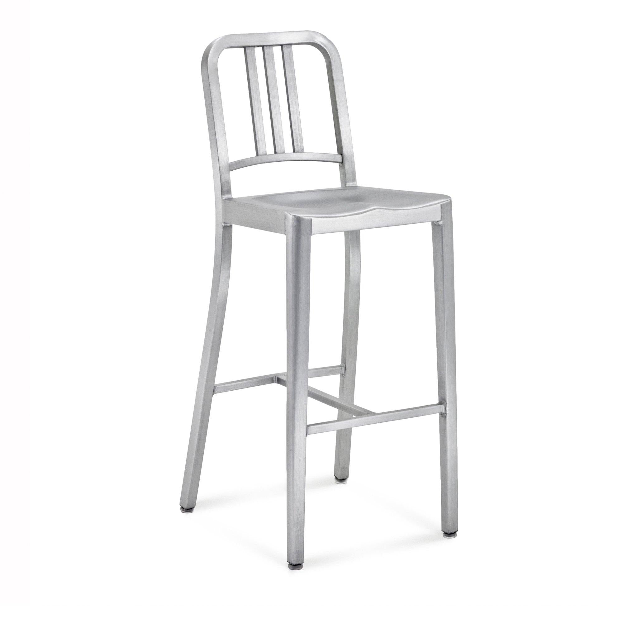 1006 Navy Aluminum Counter and Bar Stools by Emeco - Rarify Inc.