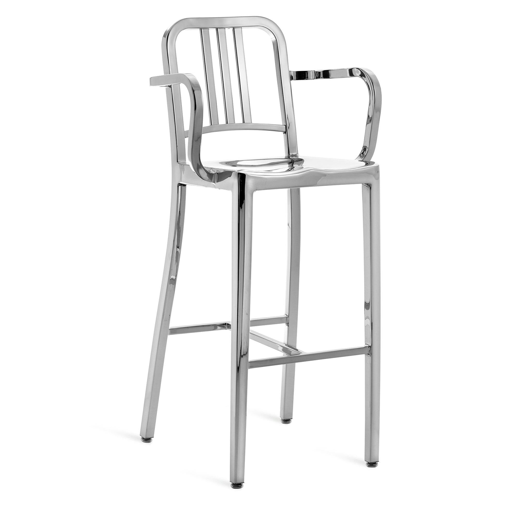 1006 Navy Aluminum Counter and Bar Stools by Emeco - Rarify Inc.