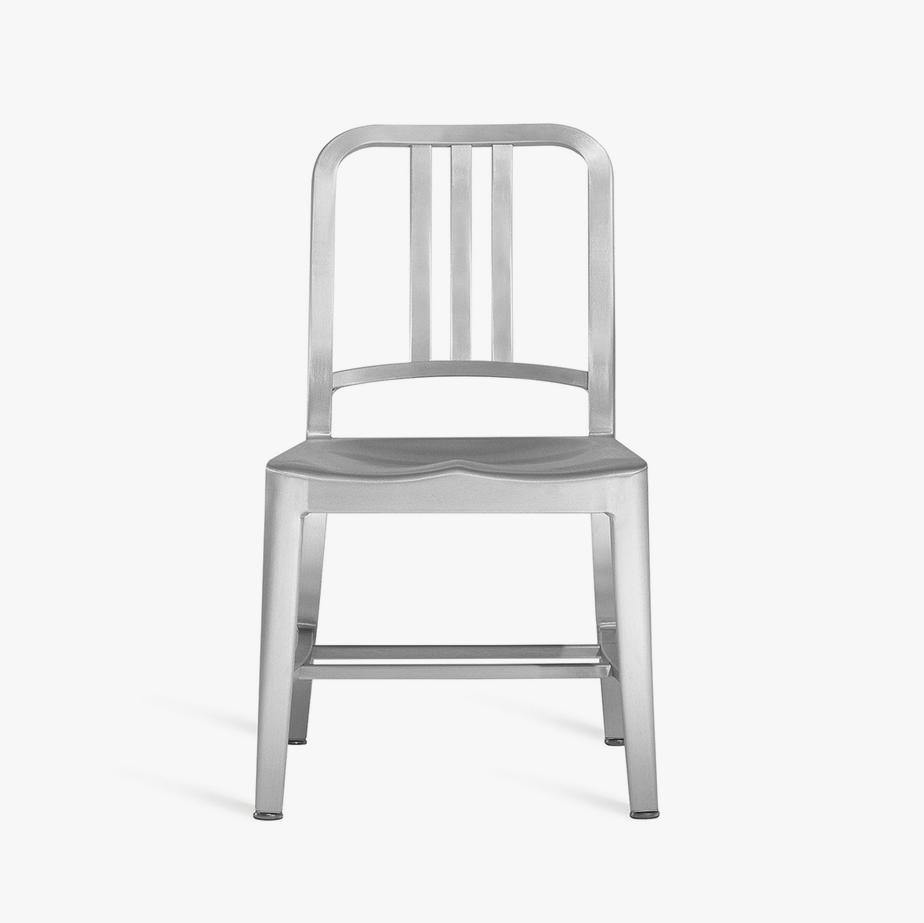 Navy Mini 1006 Chair by Emeco in Brushed Aluminum - Rarify Inc.
