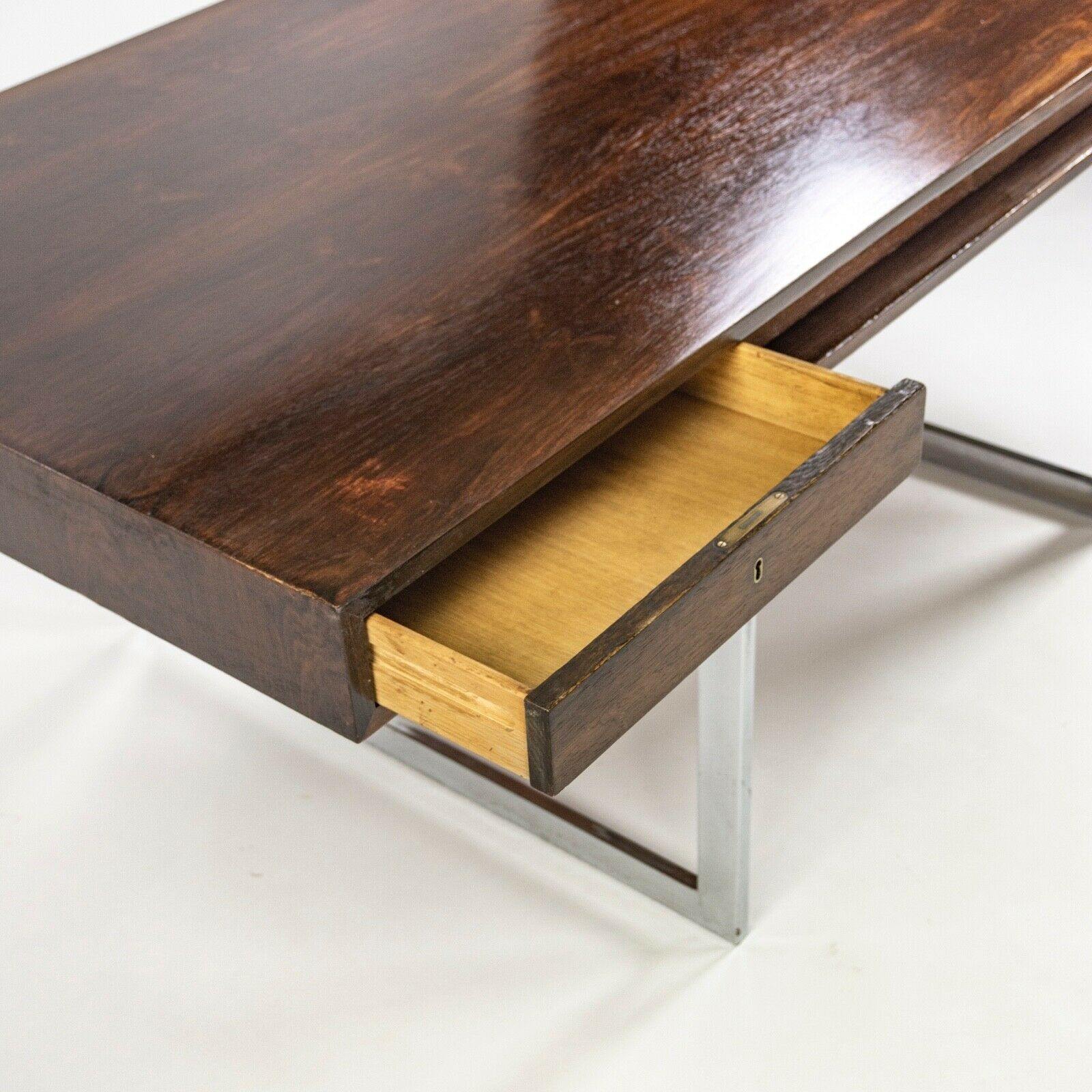 1959 4-Drawer Bodil Kjaer Desk for E. Pedersen and Son Brazilian Rosewood Made in Denmark - Rarify Inc.