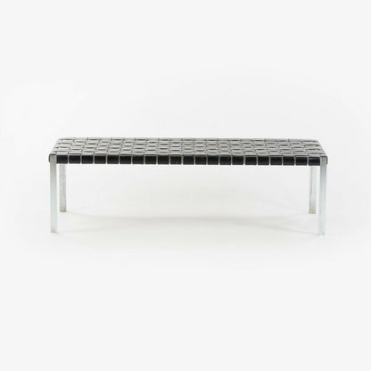 Woven Leather Bench