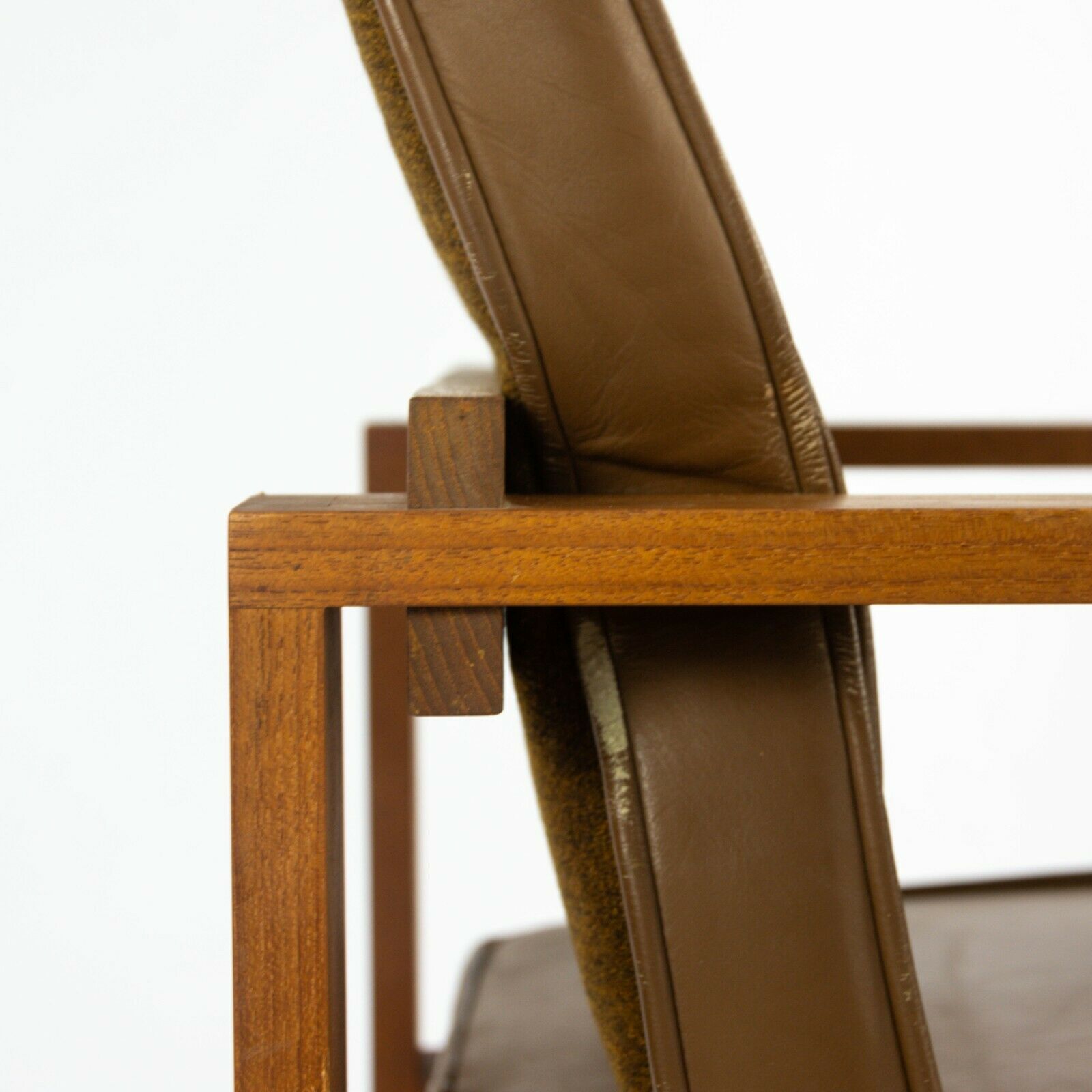 Teak Slat-Seat Armchairs