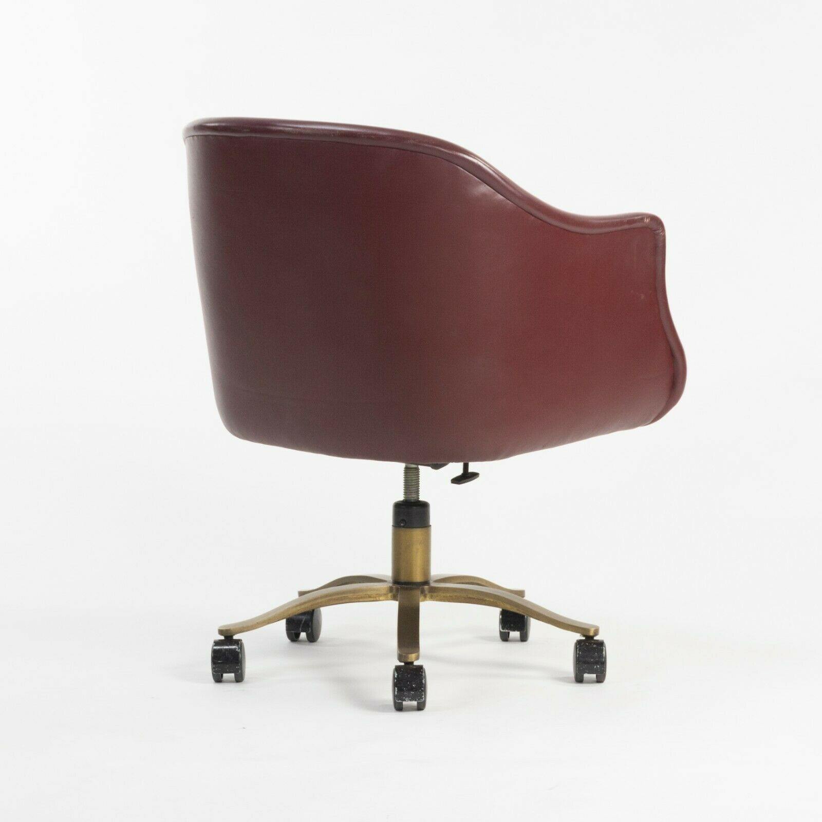 niko and チェア① Nicos Zographos Alpha Bucket Desk Chairs with Bronze Base Cordovan