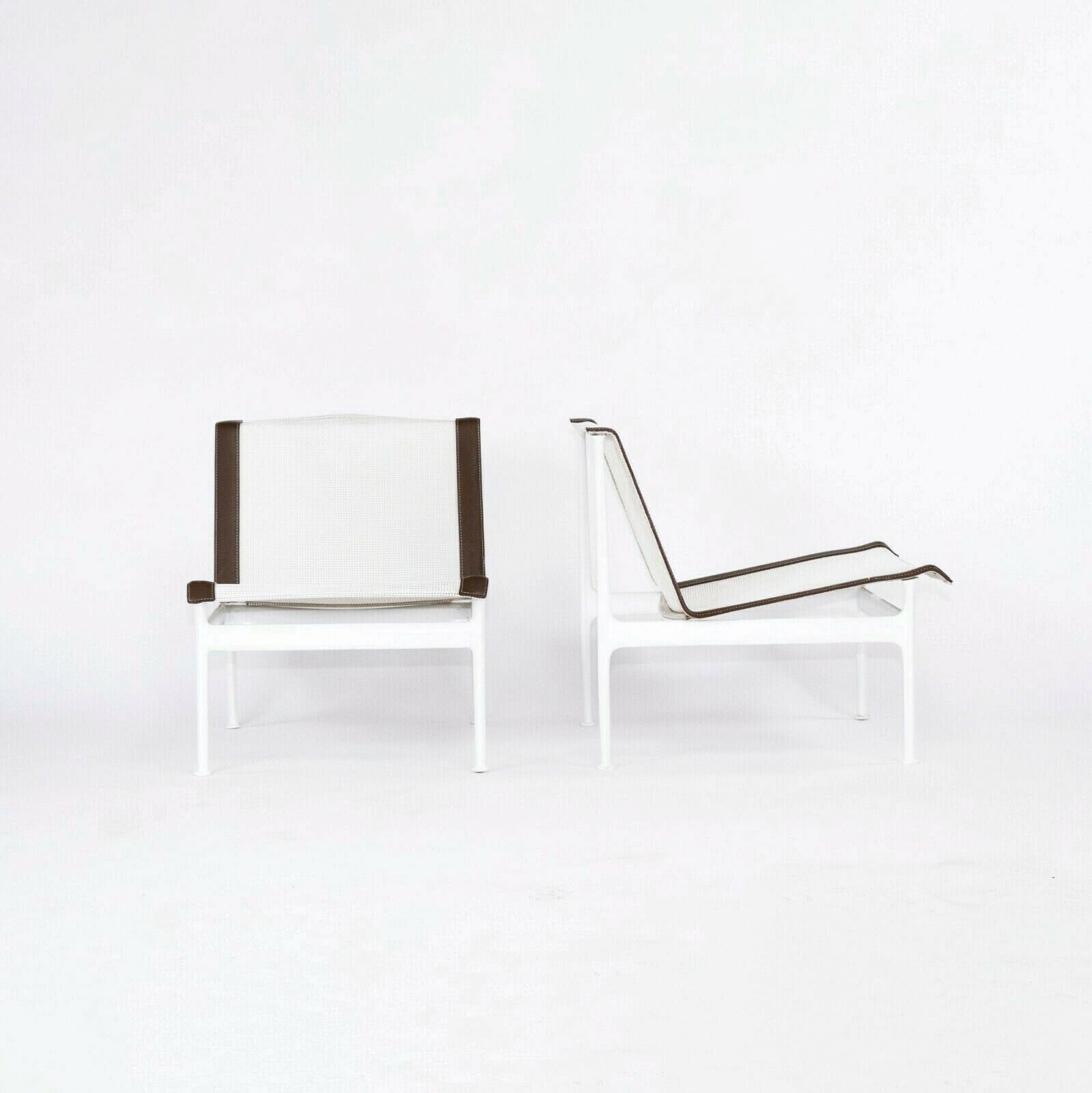 1973 Pair of Richard Schultz for Knoll 1966 Series Rare Armless Lounge Chairs