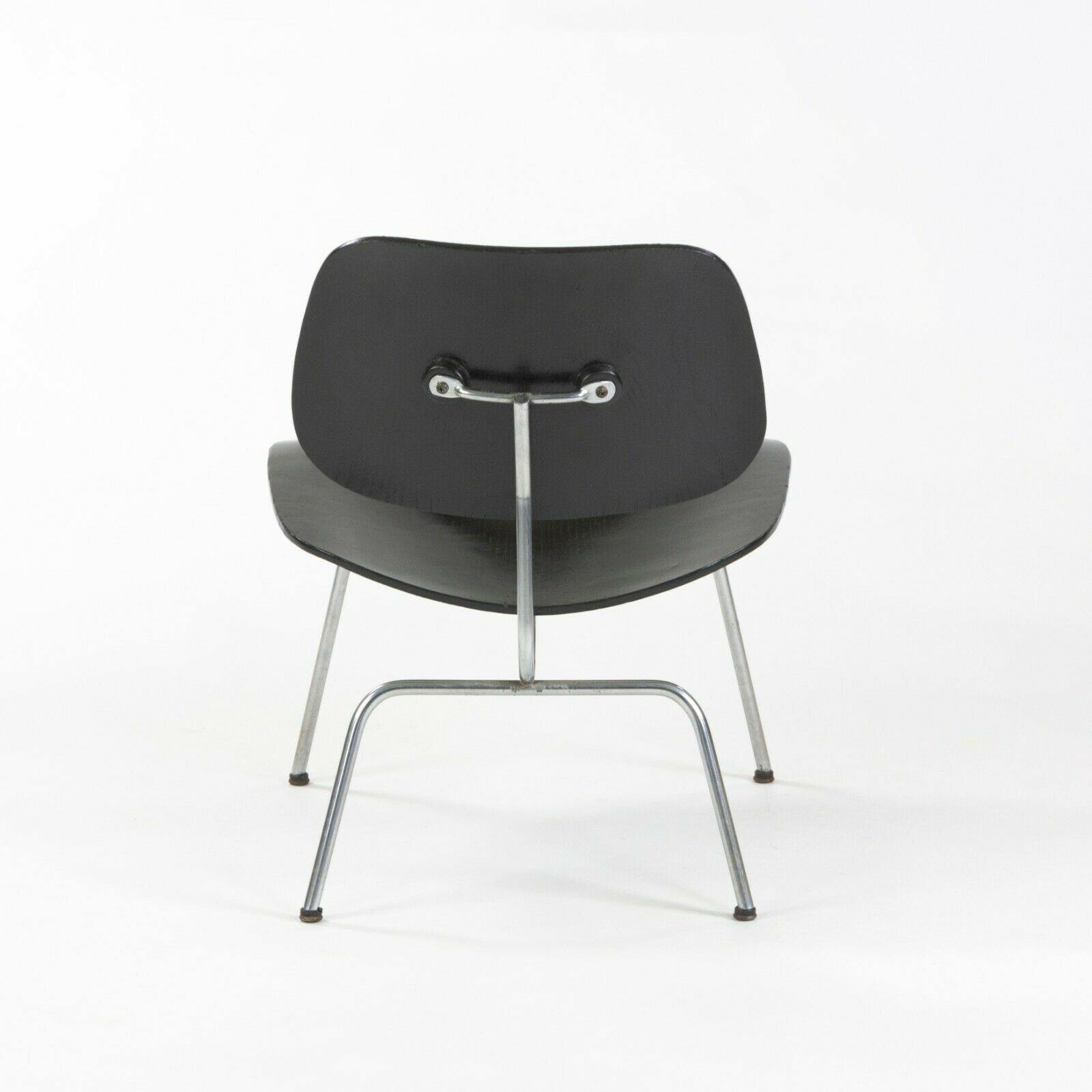 1952 Herman Miller Eames LCM Lounge Chair Metal Legs with Ebonized