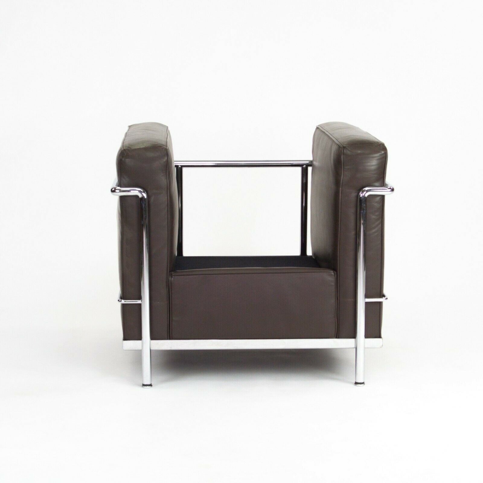 Cognac leather LC3 lounge chair by Le Corbusier & Charlotte Perriand for  Cassina, 1980s