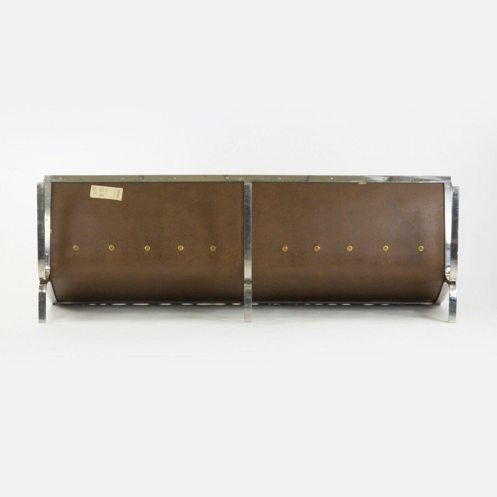 1960s Nicos Zographos CH28 Ribbon 3-Seat Sofa in Brown