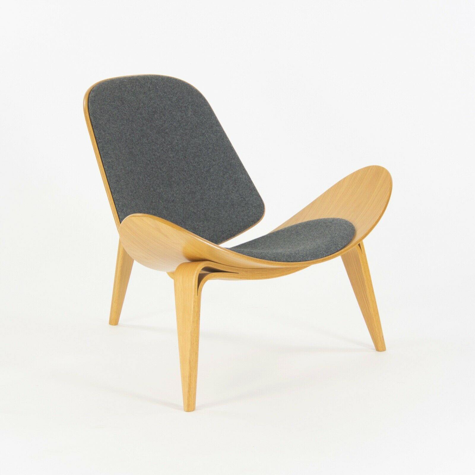 Hans Wegner Carl Hansen Denmark CH07 Shell Lounge Chairs Lacquered