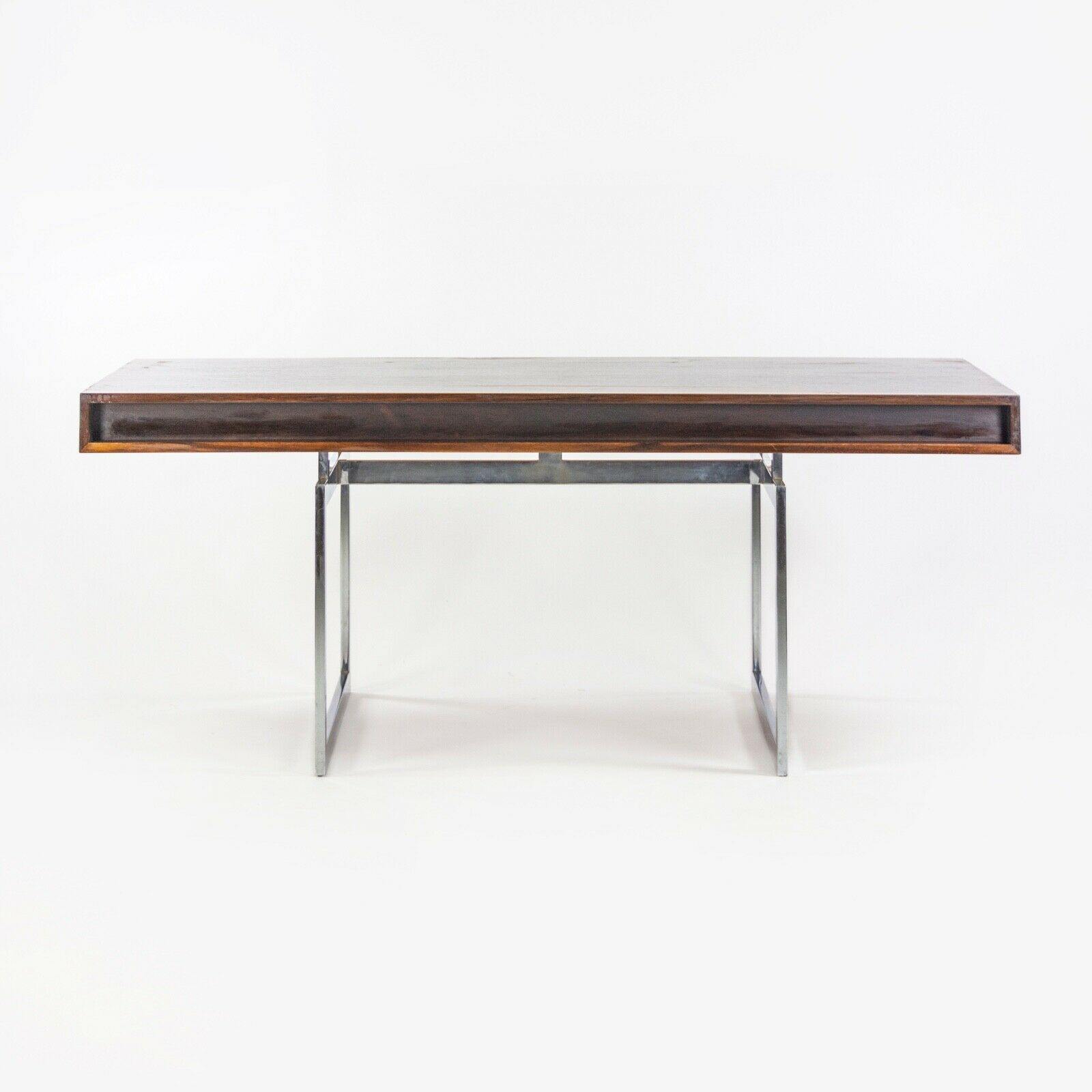 1959 4-Drawer Bodil Kjaer Desk for E. Pedersen and Son Brazilian Rosewood Made in Denmark - Rarify Inc.