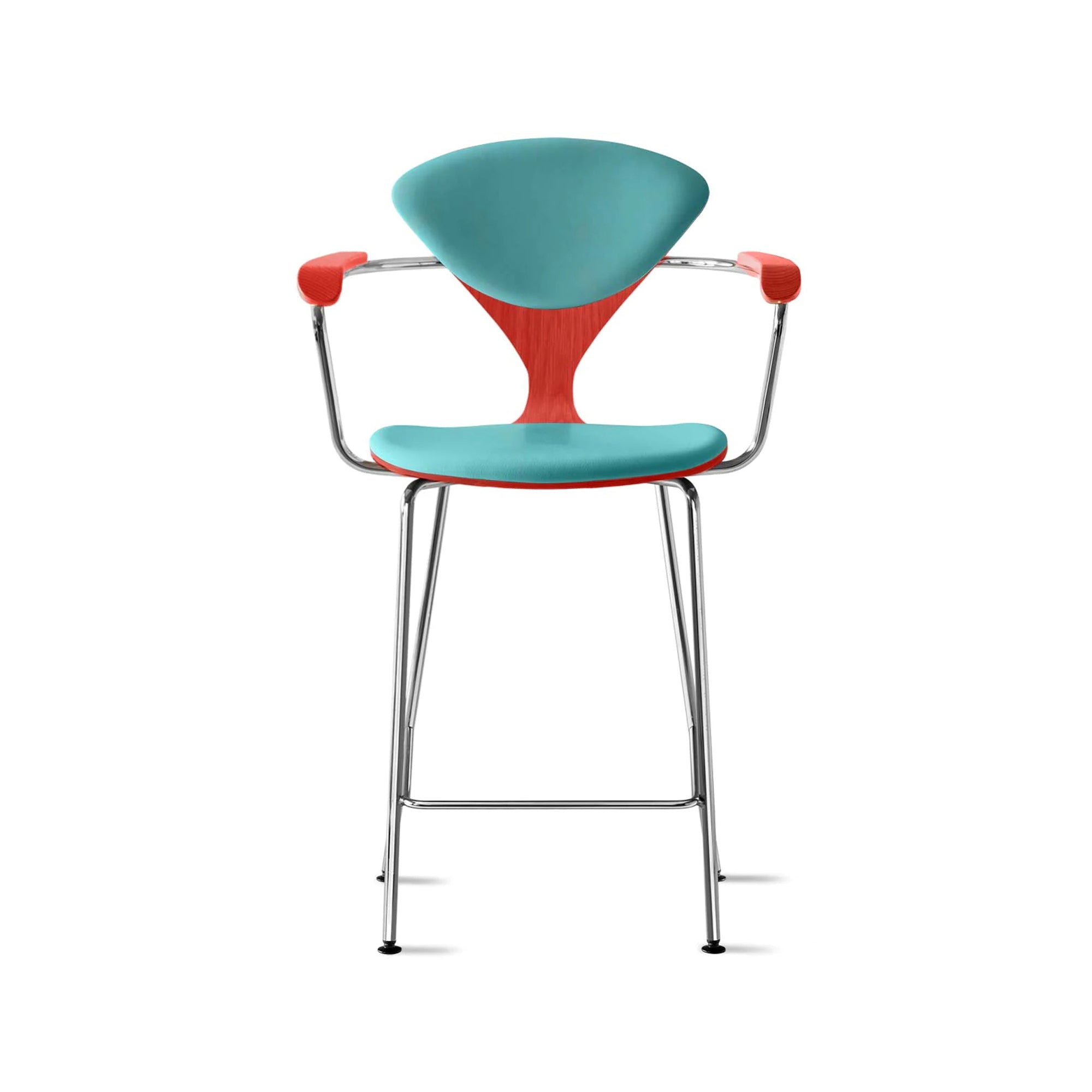 Cherner Metal Base Bar Stool with Arms