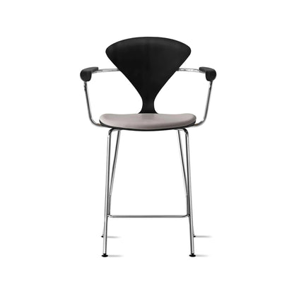 Cherner Metal Base Bar Stool with Arms