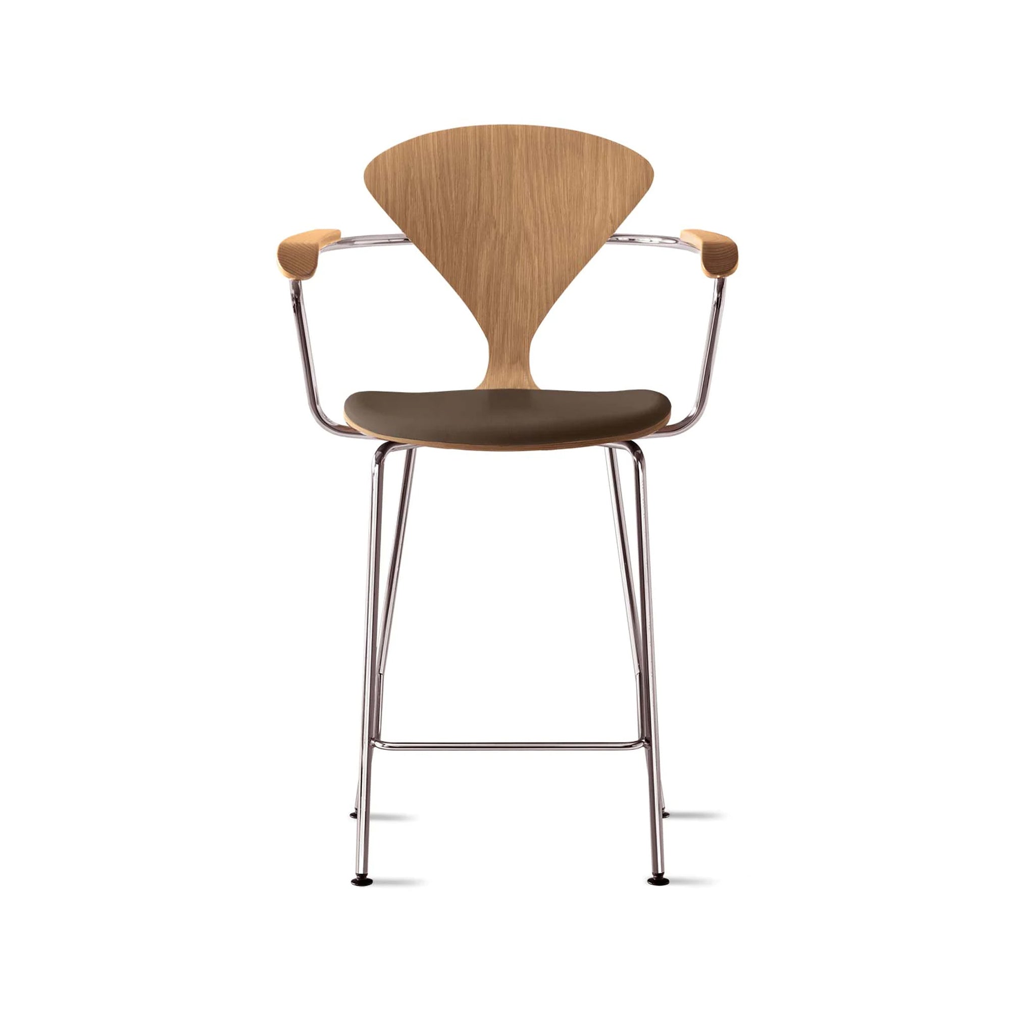 Cherner Metal Base Bar Stool with Arms