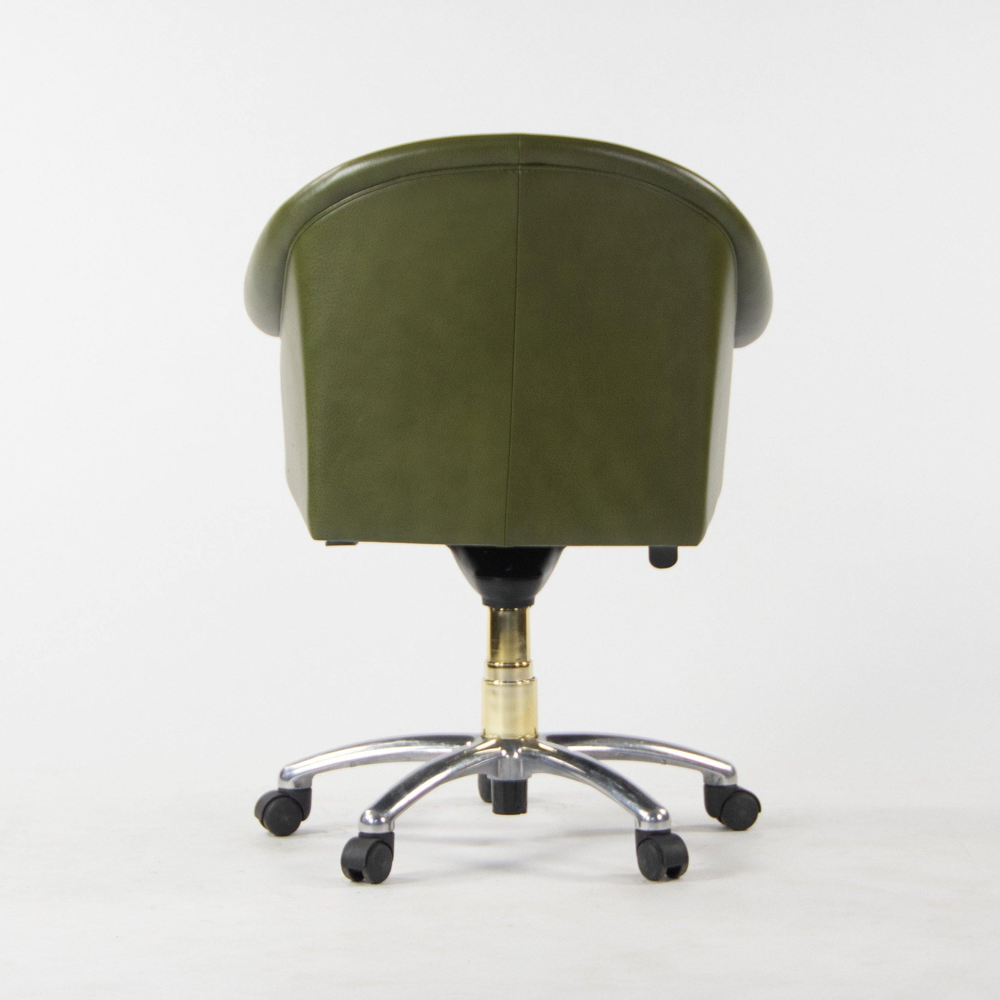 Poltrona Frau Green Leather Luca Scacchetti Sinan Office Desk Chair Mult Avail - Rarify Inc.