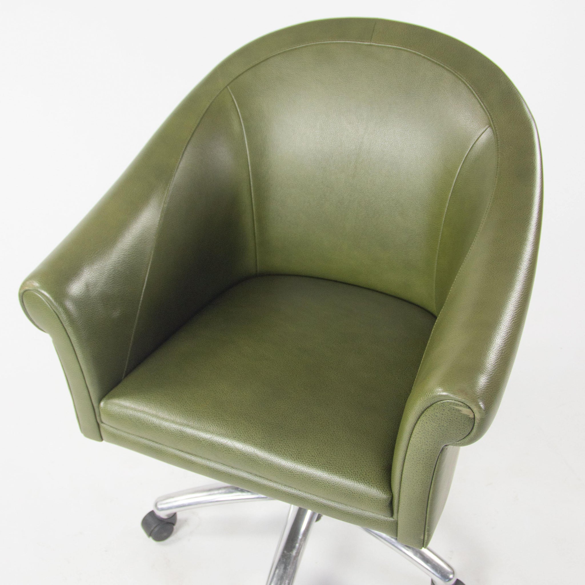 Poltrona Frau Green Leather Luca Scacchetti Sinan Office Desk Chair Mult Avail - Rarify Inc.