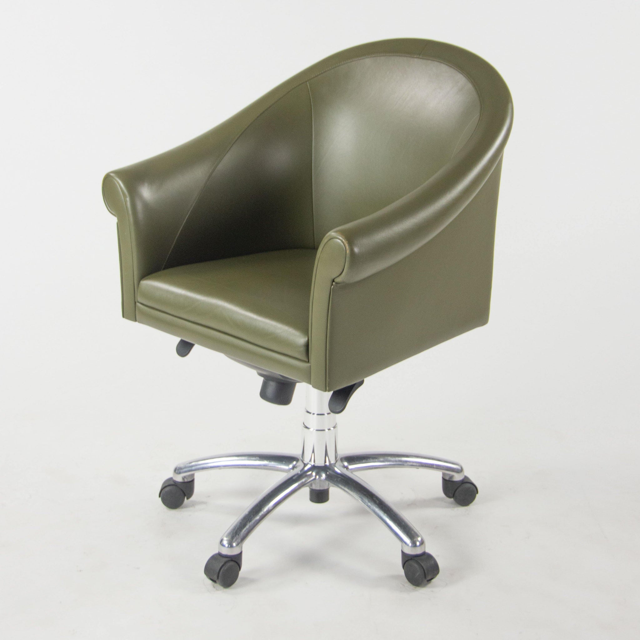 Poltrona Frau Green Leather Luca Scacchetti Sinan Office Desk Chair Multiples Available - Rarify Inc.
