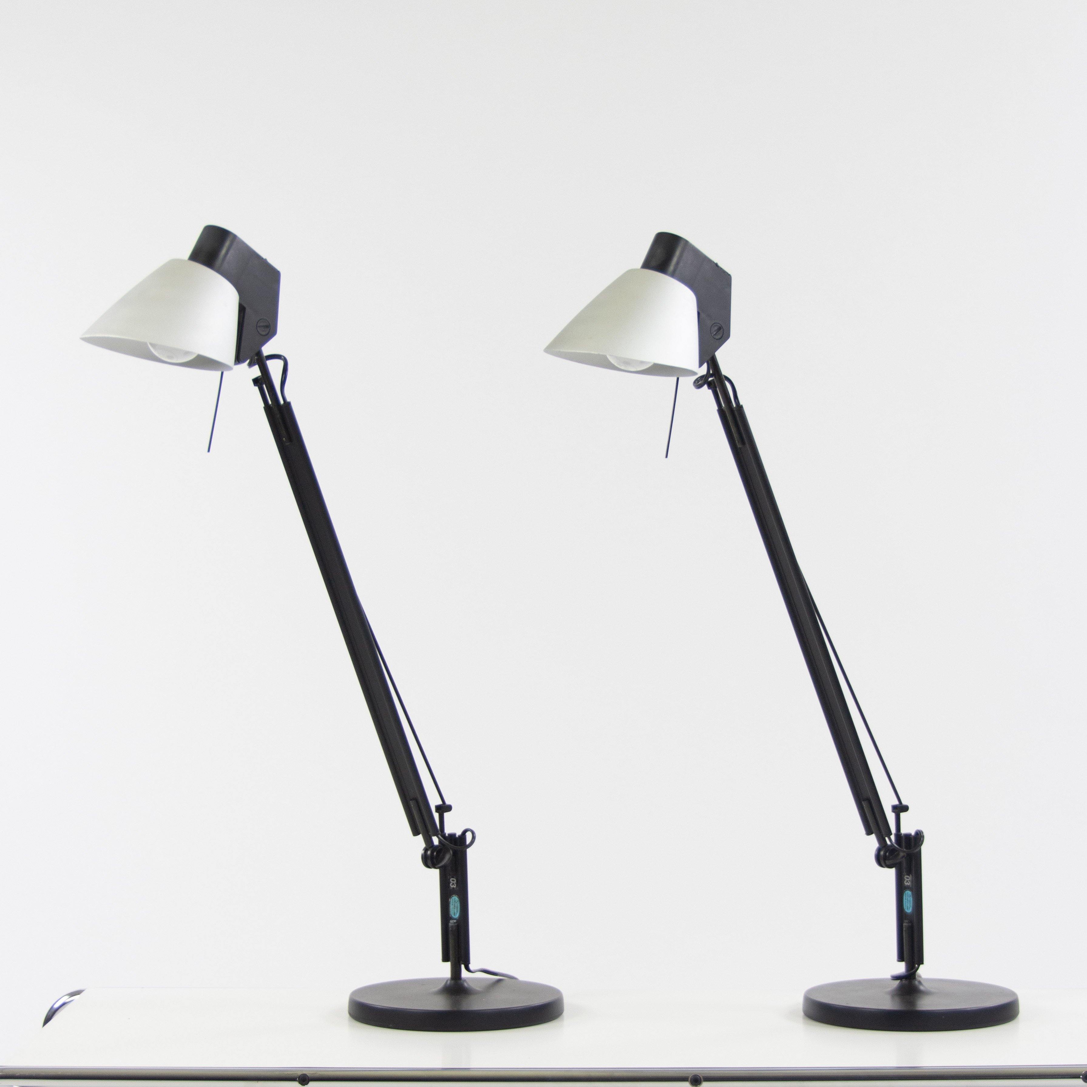 Mario Barbaglia and Marco Colombo Vintage Italiana Luce Mod Studio Table Lamp 2x - Rarify Inc.