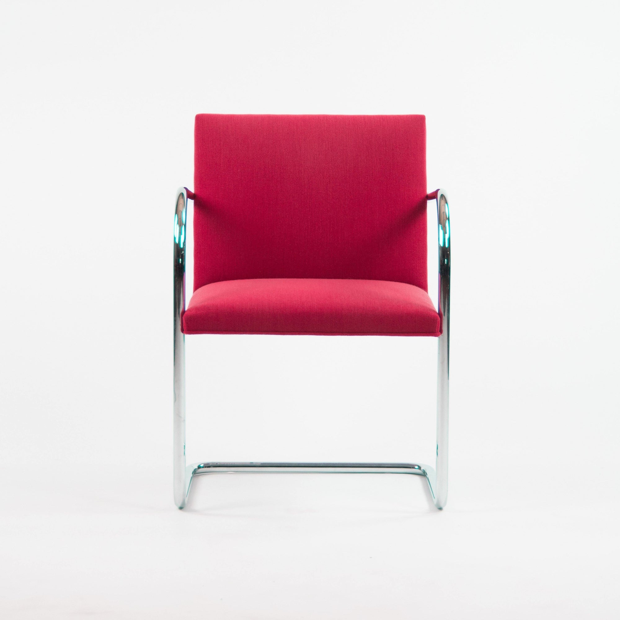 Knoll Mies Van Der Rohe Brno Chairs Red Fabric Sets Avail 2000s - Rarify Inc.