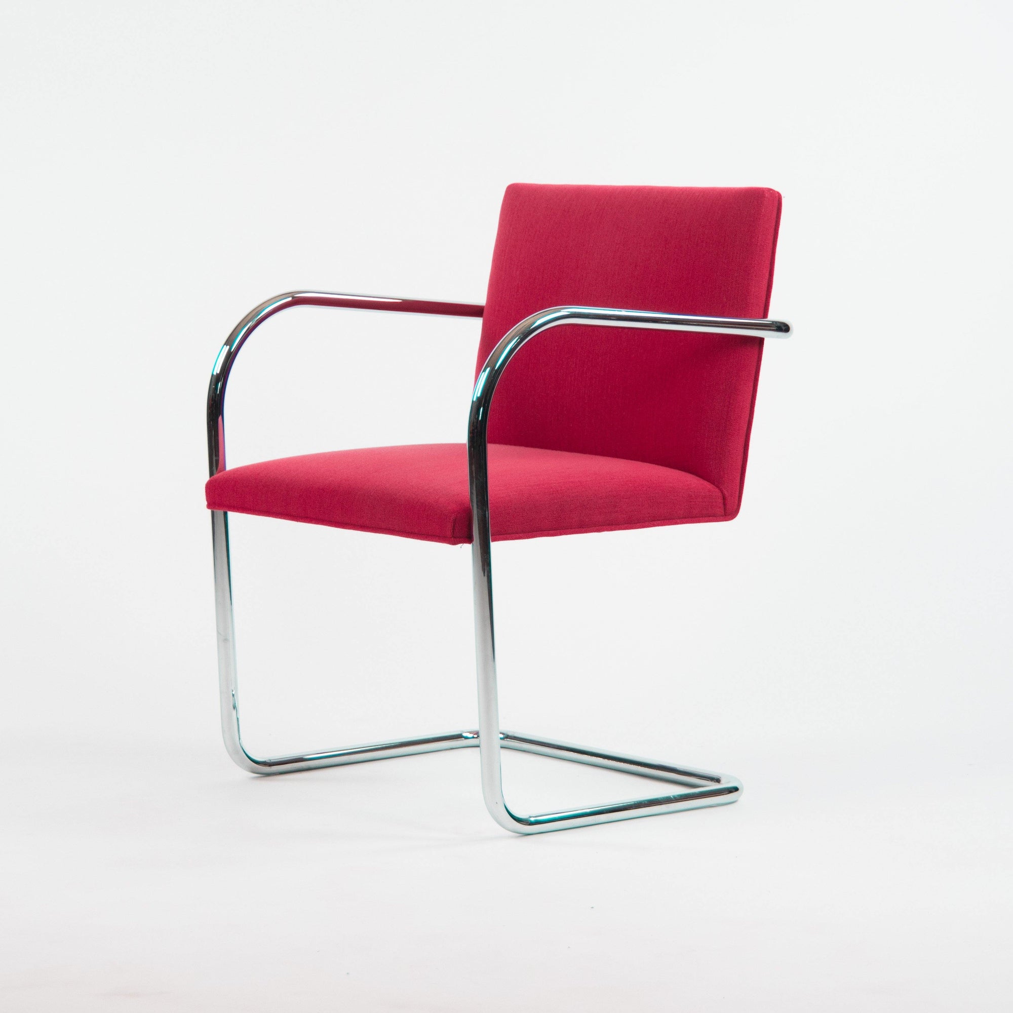 Knoll Mies Van Der Rohe Brno Chairs Red Fabric Sets Avail 2000s - Rarify Inc.