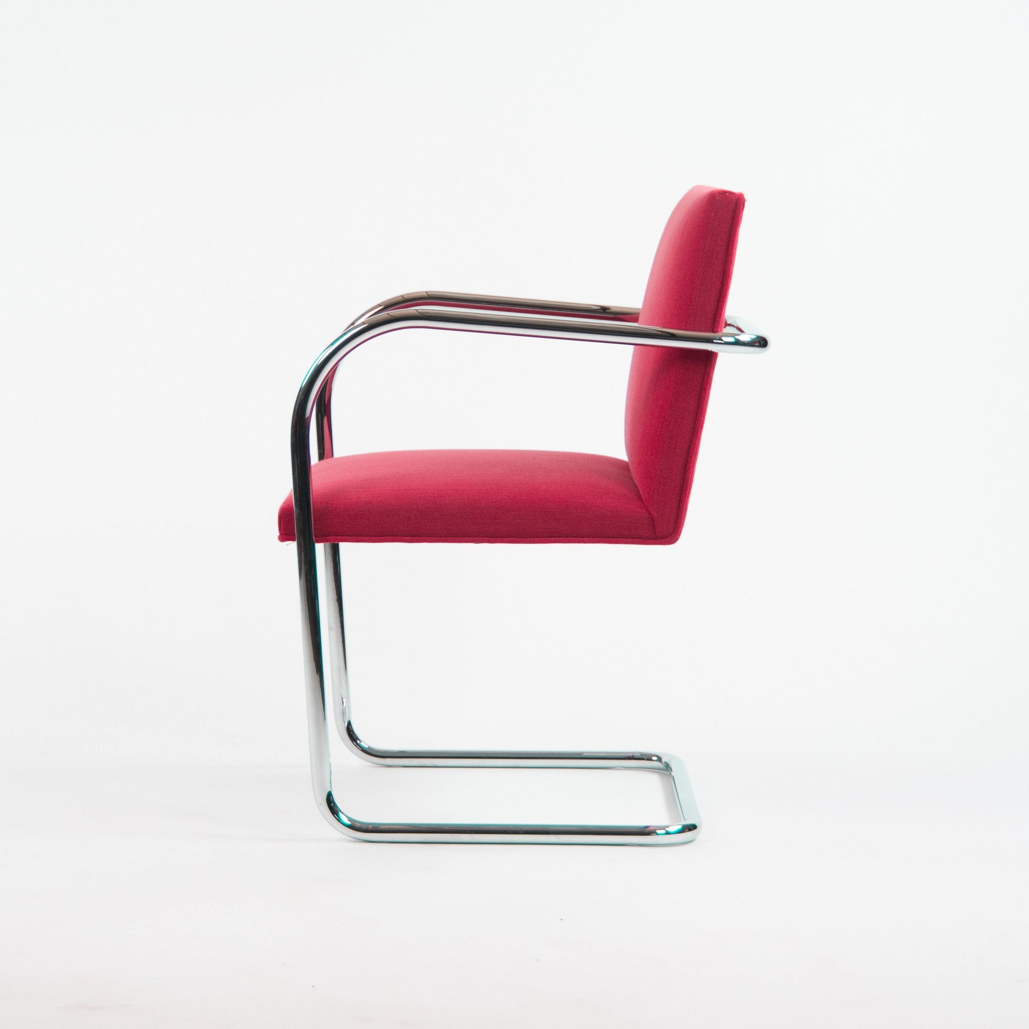 Knoll Mies Van Der Rohe Brno Chairs Red Fabric Sets Avail 2000s - Rarify Inc.