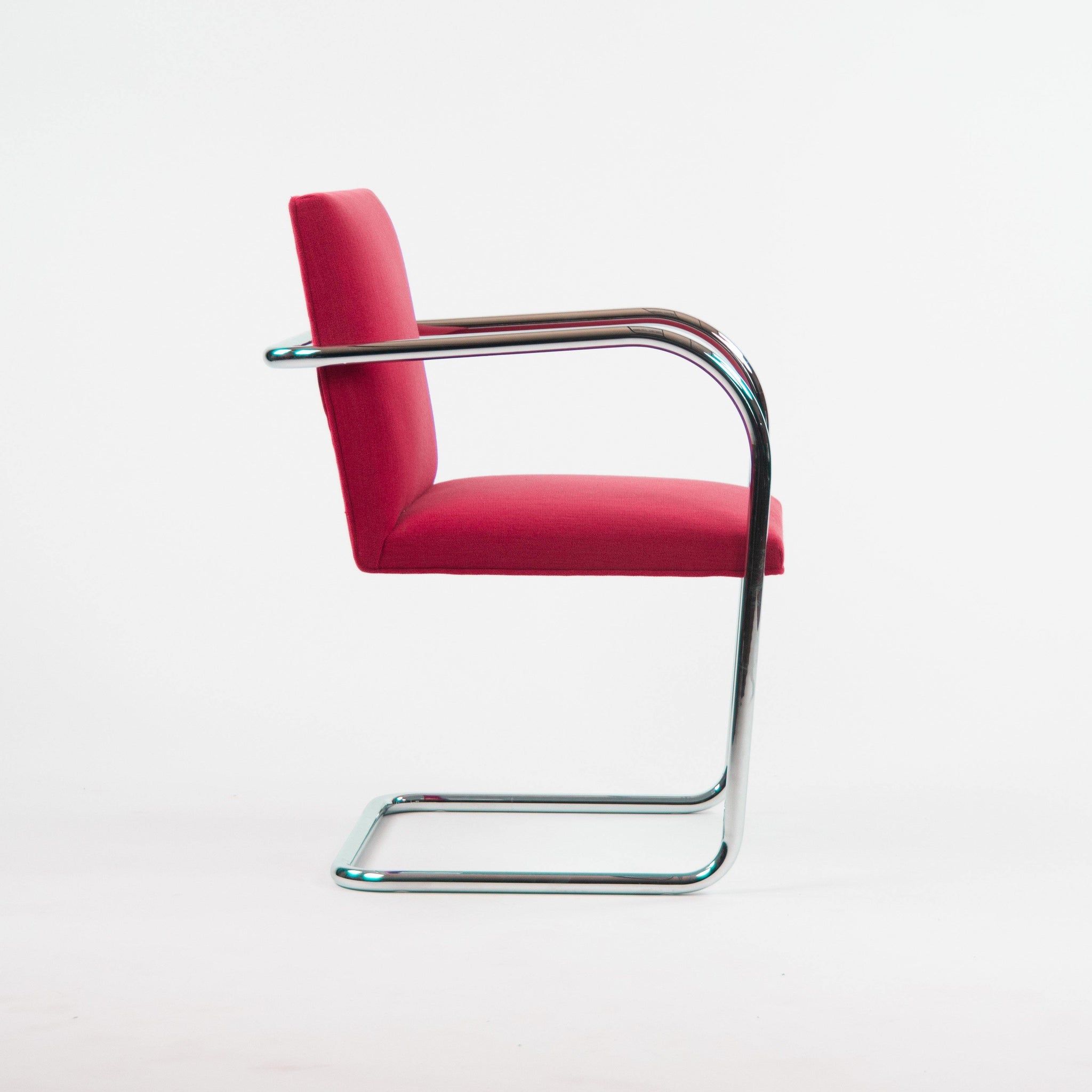 Knoll Mies Van Der Rohe Brno Chairs Red Fabric Sets Avail 2000s - Rarify Inc.