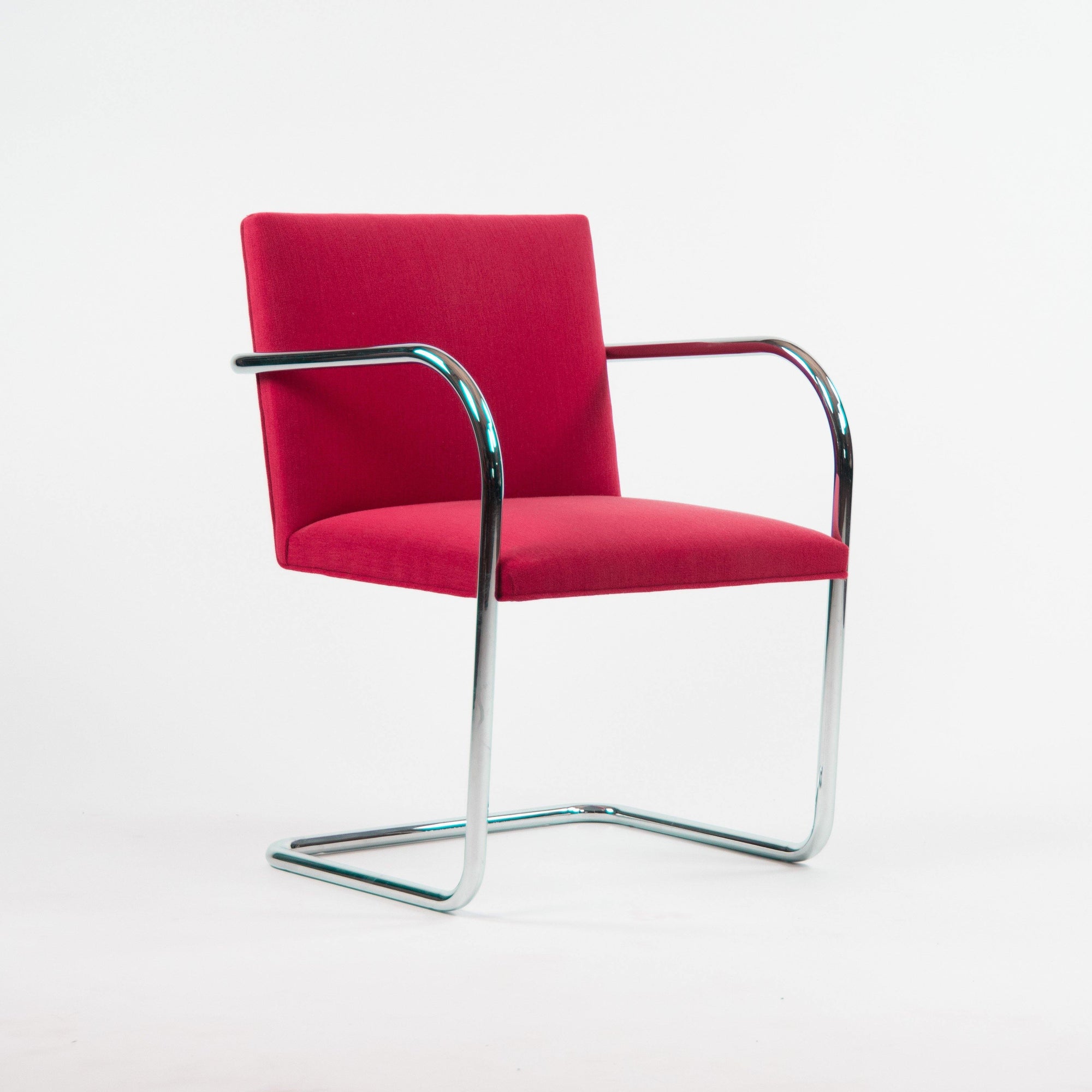 Knoll Mies Van Der Rohe Brno Chairs Red Fabric Sets Avail 2000s - Rarify Inc.