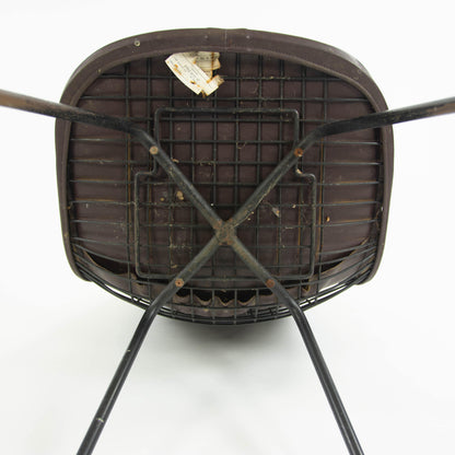 1954 Herman Miller Eames Wire Shell Chair X Base DKX-1 All Original Redwood Avenue Label - Rarify Inc.