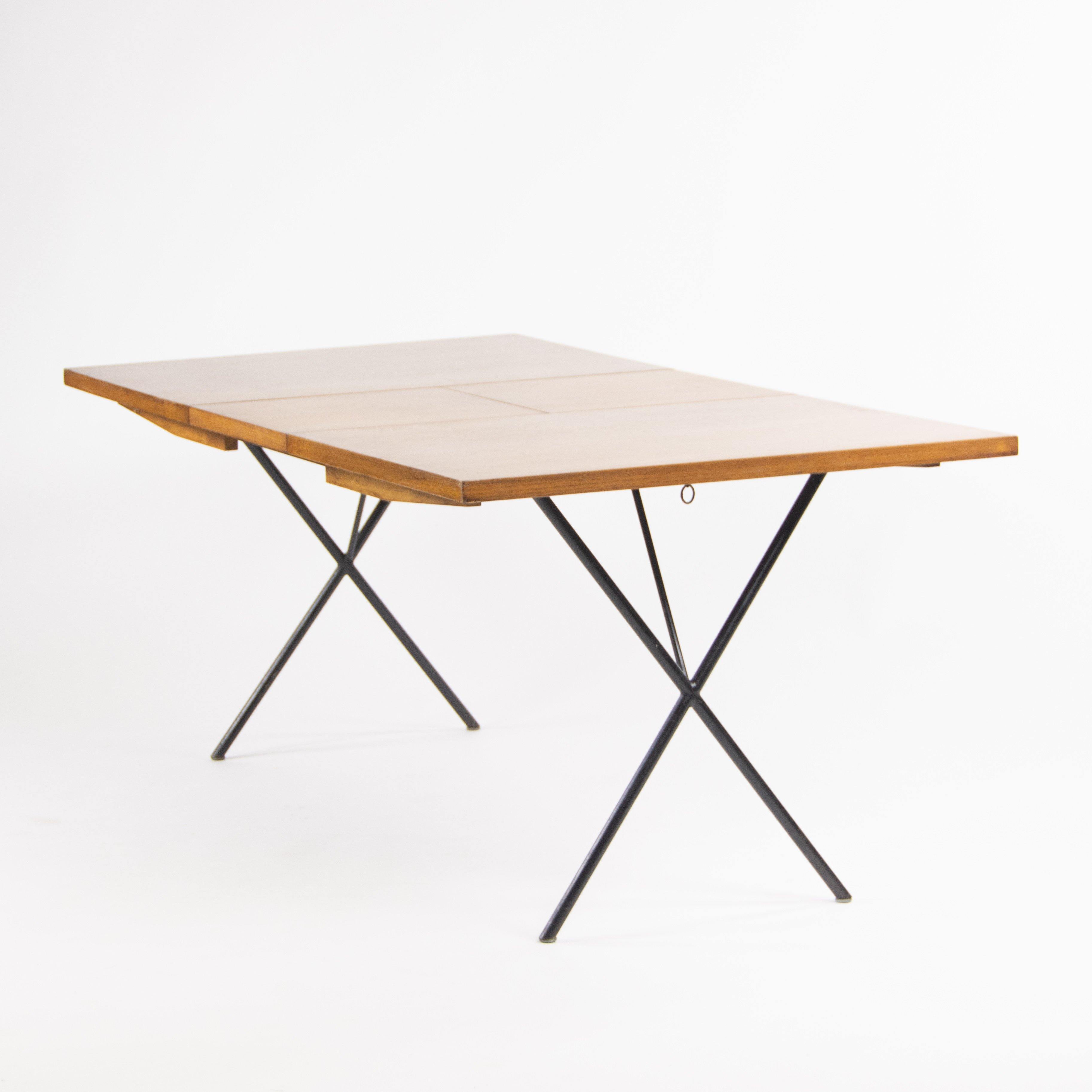 1950's Original George Nelson Herman Miller X Leg Extension Dining Table 5260 - Rarify Inc.