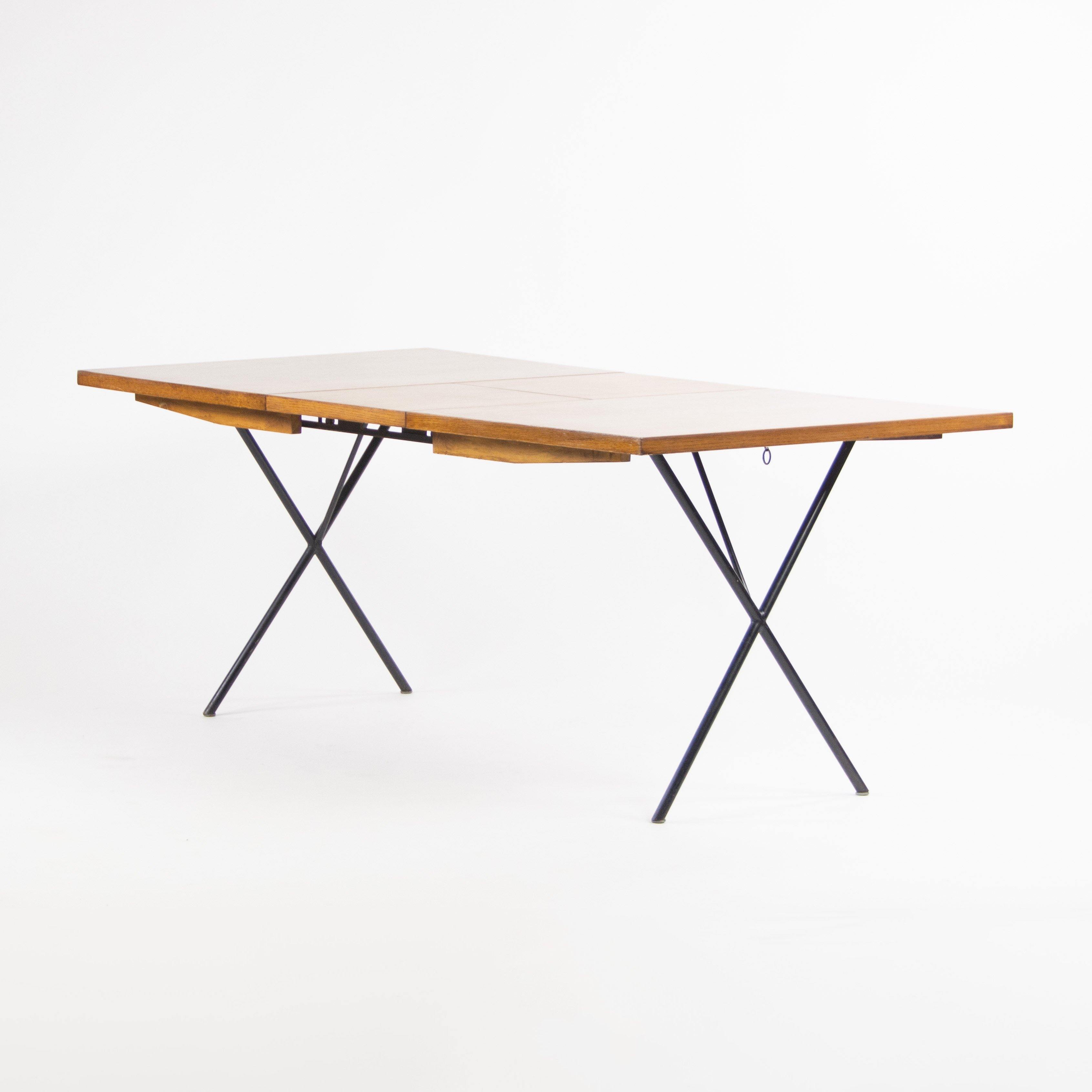 1950's Original George Nelson Herman Miller X Leg Extension Dining Table 5260 - Rarify Inc.