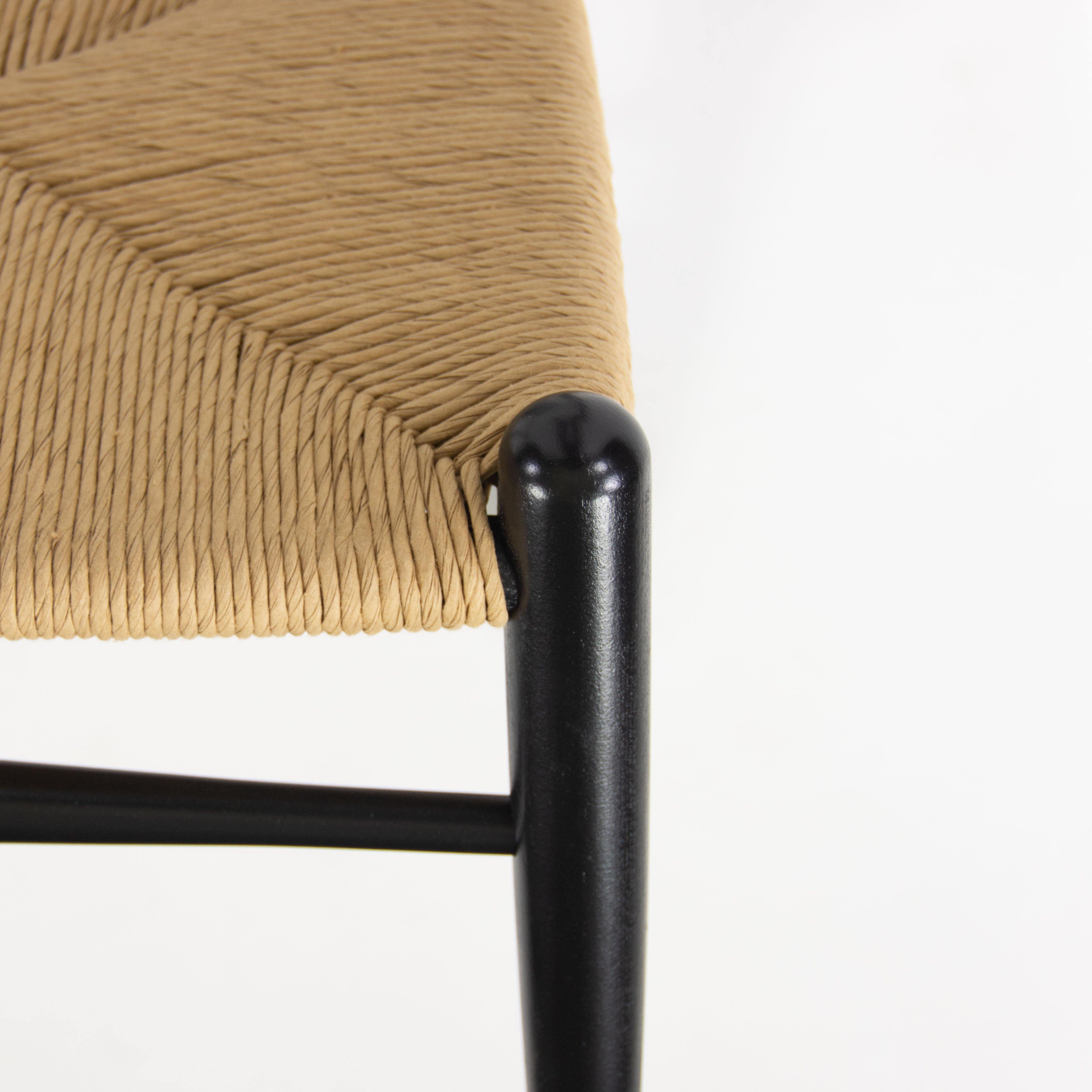 Hans Wegner Carl Hansen Denmark Wishbone Dining Chairs Black Set of Eight Vintage Examples - Rarify Inc.