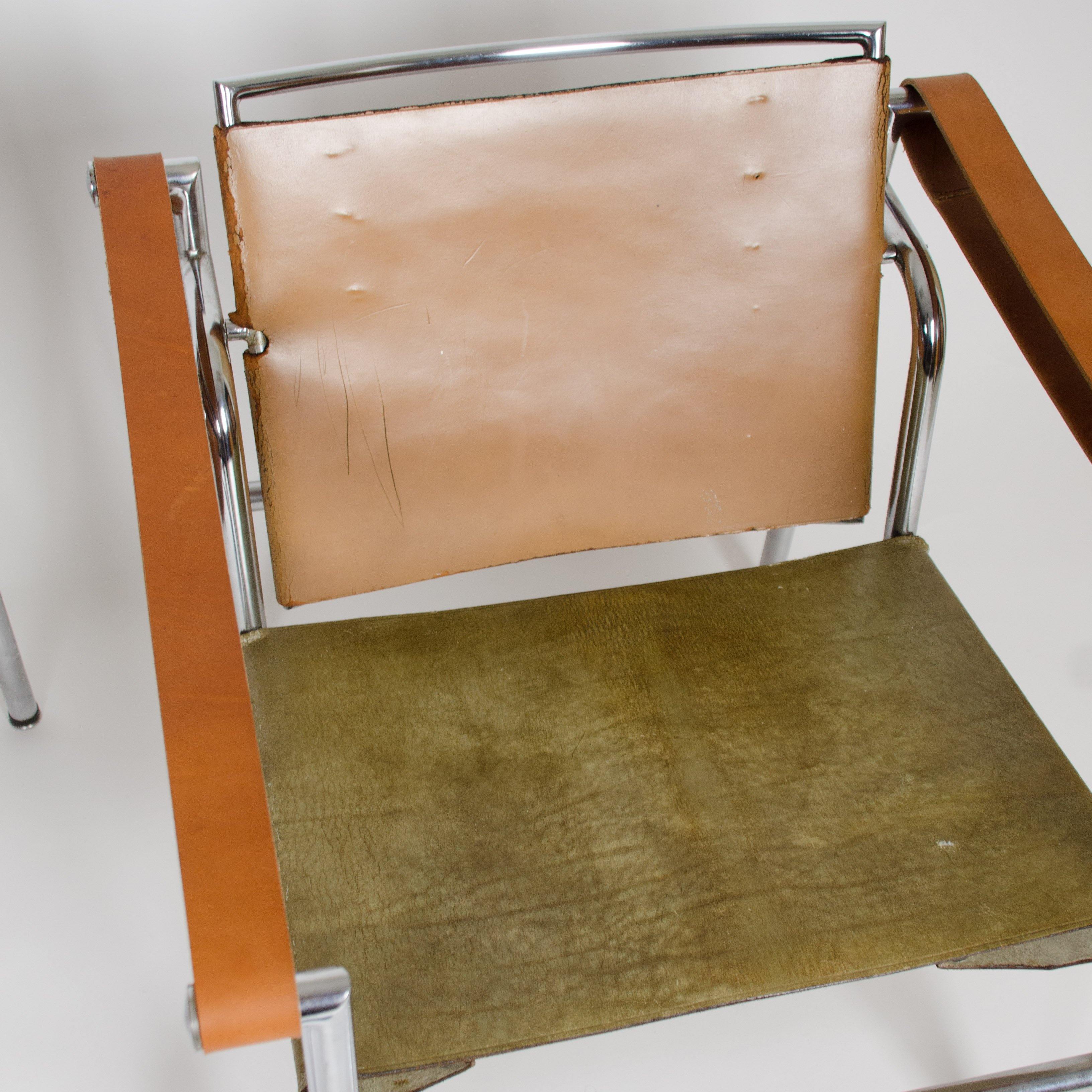 1950's Authentic Le Corbusier Marked STENDIG LC1 Basculant 1950's Authentic Le Corbusier Marked STENDIG LC1 Basculant