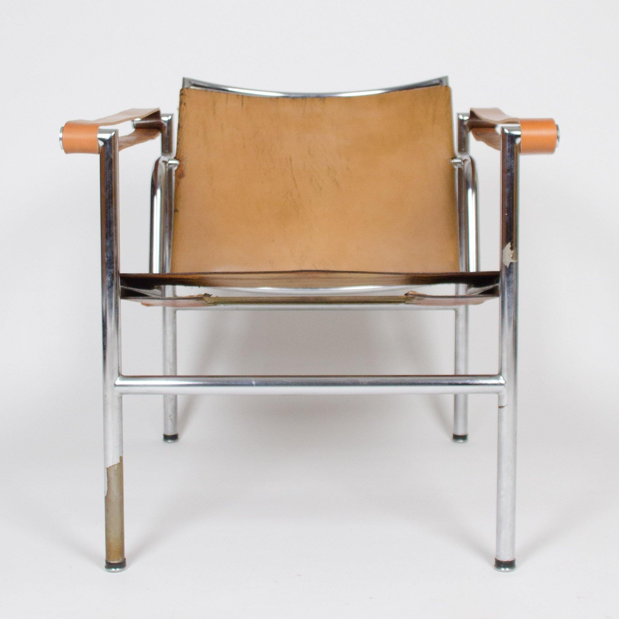 1950's Authentic Le Corbusier Marked STENDIG LC1 Basculant Chairs Thonet Cassina - Rarify Inc.