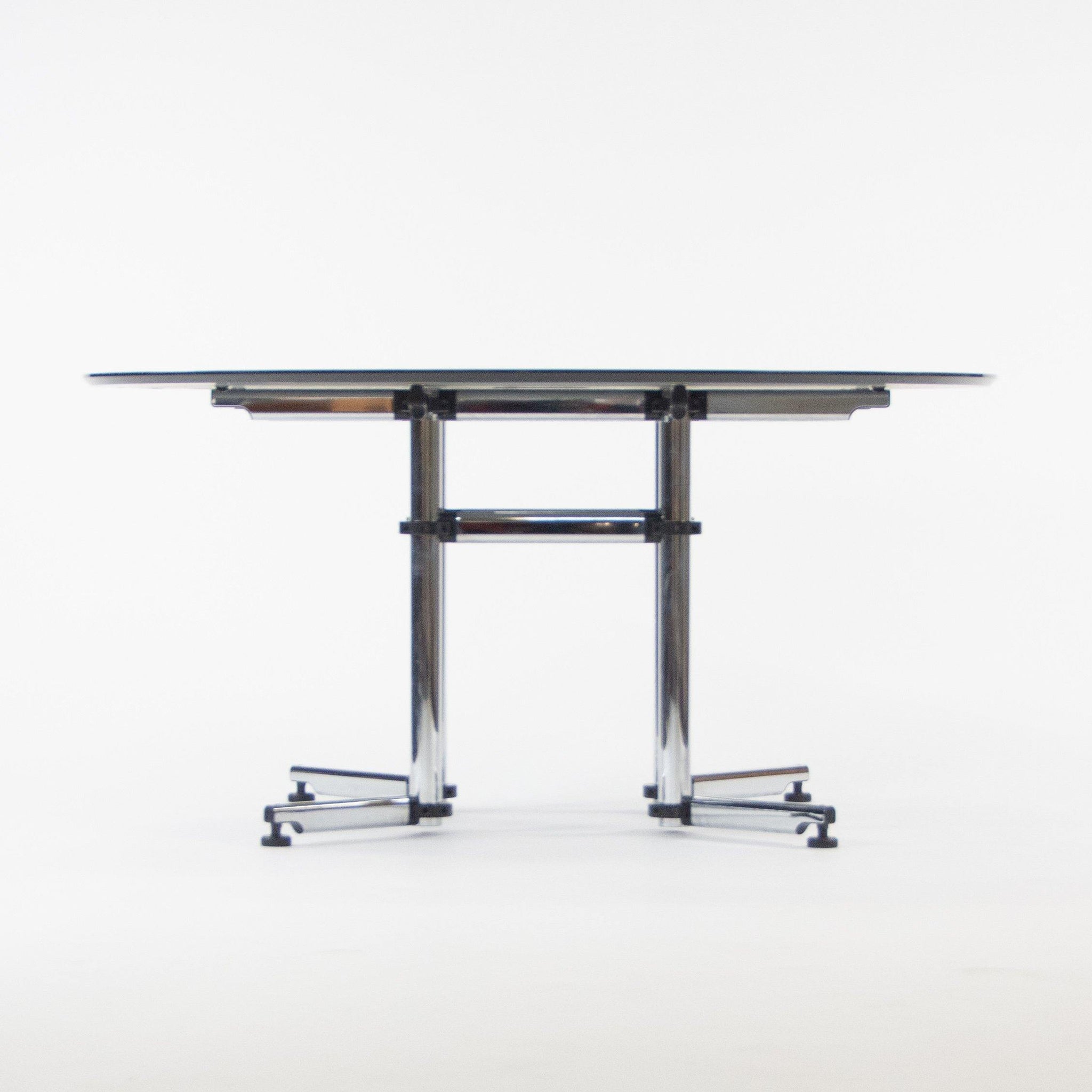 Kitos by USM Haller 60 Inch Round Black Marble Meeting Conference Office Table - Rarify Inc.