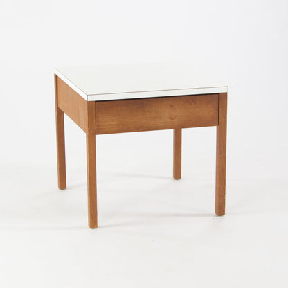 1950s Original Vintage Florence Knoll Bedside End Side Table Walnut and Laminate - Rarify Inc.