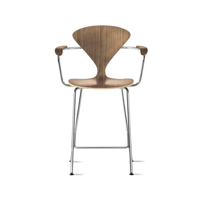 Cherner Metal Base Bar Stool with Arms