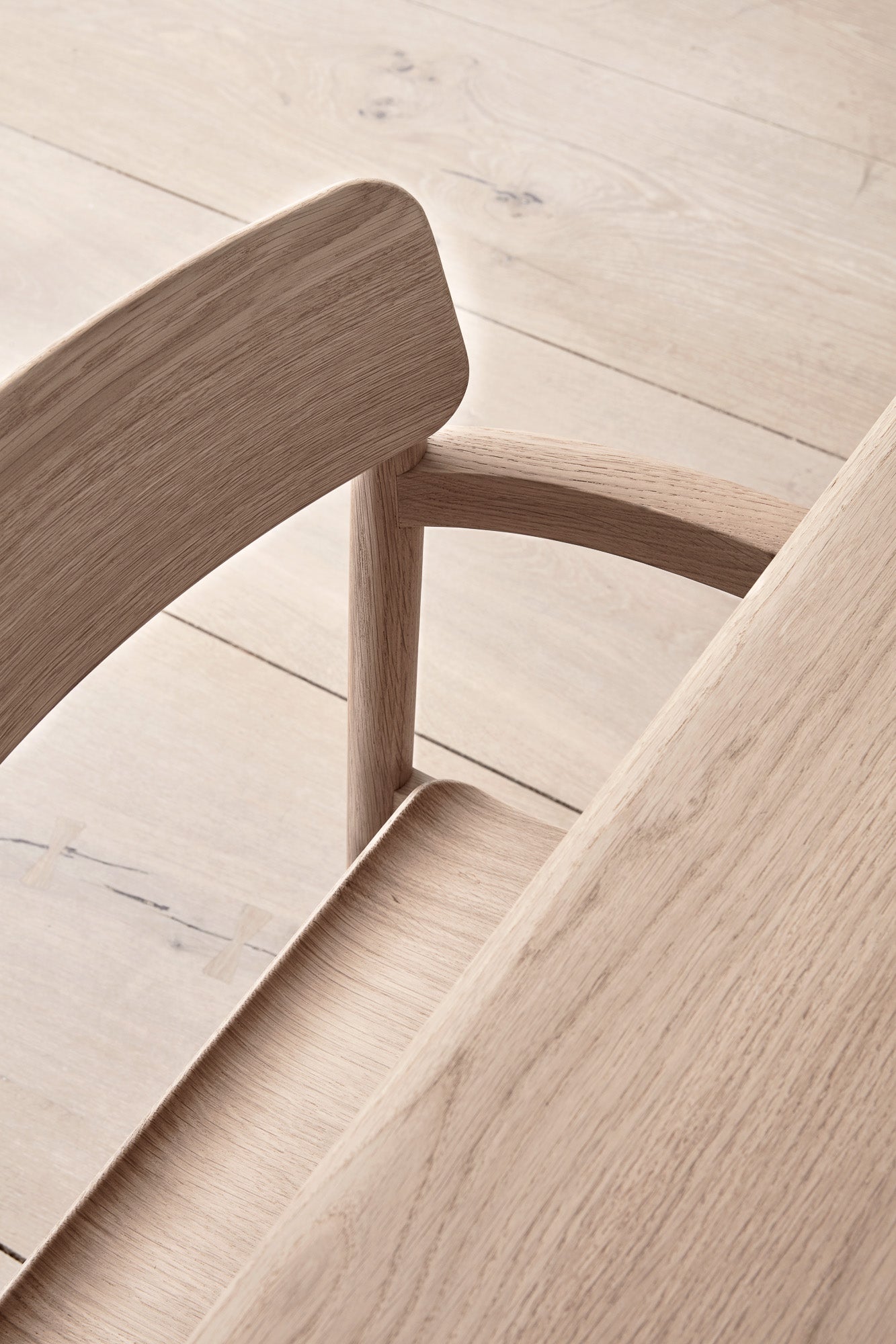 Post Armchair — Wood Seat